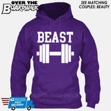Beauty and Beast - "Beast" [T-shirt/Hoodie/Tank Top]-Hoodie-Purple-Over The Boardwalk Shirts