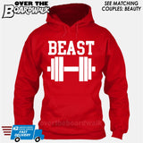 Beauty and Beast - "Beast" [T-shirt/Hoodie/Tank Top]-Hoodie-Red-Over The Boardwalk Shirts