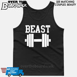 Beauty and Beast - "Beast" [T-shirt/Hoodie/Tank Top]-Tank Top (men's cut)-Black-Over The Boardwalk Shirts
