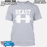Beauty and Beast - "Beast" [T-shirt/Hoodie/Tank Top]-T-Shirt-Heather Grey-Over The Boardwalk Shirts