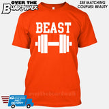 Beauty and Beast - "Beast" [T-shirt/Hoodie/Tank Top]-T-Shirt-Orange-Over The Boardwalk Shirts