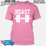 Beauty and Beast - "Beast" [T-shirt/Hoodie/Tank Top]-T-Shirt-Pink-Over The Boardwalk Shirts