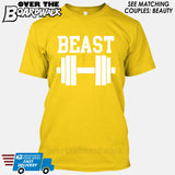 Beauty and Beast - "Beast" [T-shirt/Hoodie/Tank Top]-T-Shirt-Yellow-Over The Boardwalk Shirts