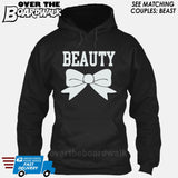 Beauty and Beast - "Beauty" [T-shirt/Hoodie]-Hoodie-Black-Over The Boardwalk Shirts