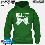 Beauty and Beast - "Beauty" [T-shirt/Hoodie]-Hoodie-Kelly Green-Over The Boardwalk Shirts