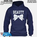 Beauty and Beast - "Beauty" [T-shirt/Hoodie]-Hoodie-Navy-Over The Boardwalk Shirts