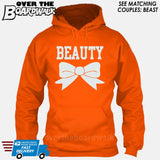 Beauty and Beast - "Beauty" [T-shirt/Hoodie]-Hoodie-Orange-Over The Boardwalk Shirts