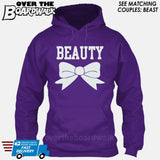 Beauty and Beast - "Beauty" [T-shirt/Hoodie]-Hoodie-Purple-Over The Boardwalk Shirts