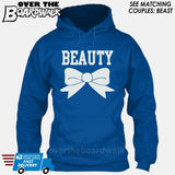 Beauty and Beast - "Beauty" [T-shirt/Hoodie]-Hoodie-Royal Blue-Over The Boardwalk Shirts