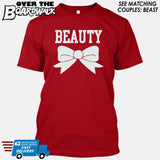 Beauty and Beast - "Beauty" [T-shirt/Hoodie]-T-Shirt-Red-Over The Boardwalk Shirts