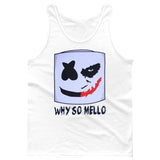 Joker Face Marshmello Smiley Face DJ Why So Mello **ADULT SIZES** [Music T-shirt]-Tees & Tanks-White Tank Top (men)-Small-Over The Boardwalk Shirts