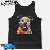 Beware of Pit bulls They Will Steal Your Heart - DEAN RUSSO LICENSED [T-shirt/Tank Top]-Tank Top (men's cut)-Black-Small-Over The Boardwalk Shirts