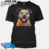 Beware of Pit bulls They Will Steal Your Heart - DEAN RUSSO LICENSED [T-shirt/Tank Top]-T-Shirt-Black-Small-Over The Boardwalk Shirts
