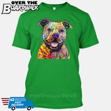 Beware of Pit bulls They Will Steal Your Heart - DEAN RUSSO LICENSED [T-shirt/Tank Top]-T-Shirt-Kelly Green-Small-Over The Boardwalk Shirts