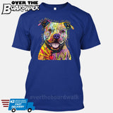 Beware of Pit bulls They Will Steal Your Heart - DEAN RUSSO LICENSED [T-shirt/Tank Top]-T-Shirt-Royal Blue-Small-Over The Boardwalk Shirts