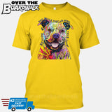 Beware of Pit bulls They Will Steal Your Heart - DEAN RUSSO LICENSED [T-shirt/Tank Top]-T-Shirt-Yellow-Small-Over The Boardwalk Shirts