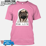 Pug Life [T-shirt/Tank Top]-T-Shirt-Pink-Small-Over The Boardwalk Shirts