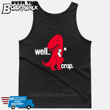Well Crap (Tiny Arms T-Rex Short-Arms) [T-shirt/Tank Top]-Tank Top (men's cut)-Black-Small-Over The Boardwalk Shirts