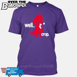 Well Crap (Tiny Arms T-Rex Short-Arms) [T-shirt/Tank Top]-T-Shirt-Purple-Small-Over The Boardwalk Shirts