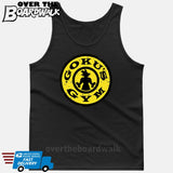 GOKU'S GYM DBZ Gold's Logo Funny Parody [T-shirt/Tank Top]-Tank Top (men's cut)-Black-Small-Over The Boardwalk Shirts