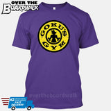 GOKU'S GYM DBZ Gold's Logo Funny Parody [T-shirt/Tank Top]-T-Shirt-Purple-Small-Over The Boardwalk Shirts