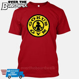 GOKU'S GYM DBZ Gold's Logo Funny Parody [T-shirt/Tank Top]-T-Shirt-Red-Small-Over The Boardwalk Shirts