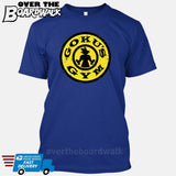 GOKU'S GYM DBZ Gold's Logo Funny Parody [T-shirt/Tank Top]-T-Shirt-Royal Blue-Small-Over The Boardwalk Shirts