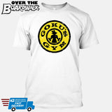 GOKU'S GYM DBZ Gold's Logo Funny Parody [T-shirt/Tank Top]-T-Shirt-White-Small-Over The Boardwalk Shirts