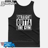 Straight Outta the Gym [T-shirt/Hoodie/Tank Top]-Tank Top (men's cut)-Black-Over The Boardwalk Shirts