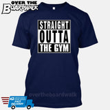 Straight Outta the Gym [T-shirt/Hoodie/Tank Top]-T-Shirt-Navy-Over The Boardwalk Shirts