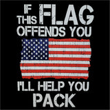 If This Flag Offends You I'll Help You Pack USA Flag Patriotic [T-shirt/Tank Top]-Over The Boardwalk Shirts