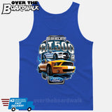 SHELBY GT500 Mustang - FORD LICENSED [T-shirt/Hoodie/Tank Top]-Tank Top (men's cut)-Royal Blue-Over The Boardwalk Shirts