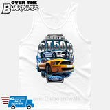 SHELBY GT500 Mustang - FORD LICENSED [T-shirt/Hoodie/Tank Top]-Tank Top (men's cut)-White-Over The Boardwalk Shirts