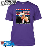 Re-Elect Trump 2020 Make Liberals Cry Again - Reelect MAGA Elections Politics USA GOP Republican [T-shirt]-T-Shirt-Purple-Small-Over The Boardwalk Shirts