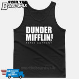 Dunder Mifflin Paper Company Logo Funny TV Joke [T-shirt/Tank Top]-Tank Top (men's cut)-Black-Small-Over The Boardwalk Shirts