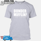 Dunder Mifflin Paper Company Logo Funny TV Joke [T-shirt/Tank Top]-T-Shirt-Heather Grey-Small-Over The Boardwalk Shirts