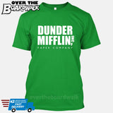 Dunder Mifflin Paper Company Logo Funny TV Joke [T-shirt/Tank Top]-T-Shirt-Kelly Green-Small-Over The Boardwalk Shirts