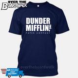 Dunder Mifflin Paper Company Logo Funny TV Joke [T-shirt/Tank Top]-T-Shirt-Navy-Small-Over The Boardwalk Shirts
