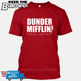 Dunder Mifflin Paper Company Logo Funny TV Joke [T-shirt/Tank Top]-T-Shirt-Red-Small-Over The Boardwalk Shirts