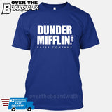 Dunder Mifflin Paper Company Logo Funny TV Joke [T-shirt/Tank Top]-T-Shirt-Royal Blue-Small-Over The Boardwalk Shirts