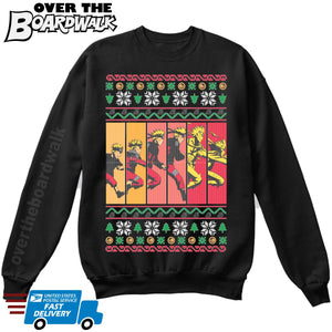 Anime Cartoon Charater | narutodbz goku | Ugly Christmas Sweater [Unisex Crewneck Sweatshirt]-Over The Boardwalk Shirts